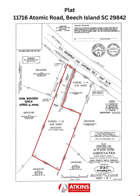 VacantLand space for Sale at 6.68 acres of Industrial Outdoor Storage (IOS) w/ Warehouse in Beech Island