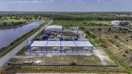 Industrial space for Rent at New Construction Flex Warehouse at Airport Commerce in Punta Gorda