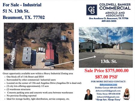 Industrial space for Sale at 51 N 13th St in Beaumont