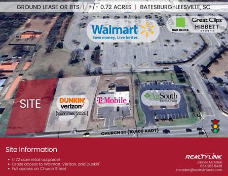 Retail space for Rent at SC Batesburg Leesville W Church in Batesburg-Leesville