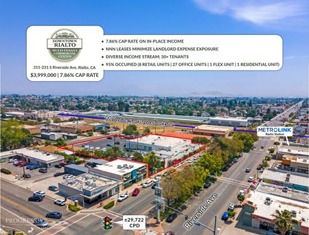 Retail space for Sale at 100% Leased Multi-Tenant Commercial Property in Rialto