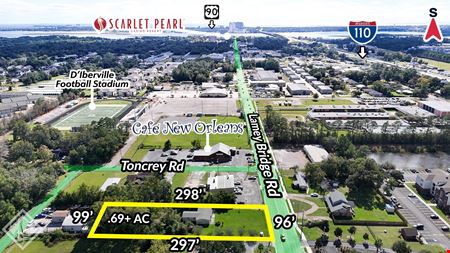 Commercial space at +/- .69 Acres for Sale on Lame Bridge Road in Diberville