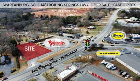 VacantLand space for Sale at Spartanburg, SC:  0.67 ac with direct access to Boiling Springs Hwy (Hwy 9) in Spartanburg