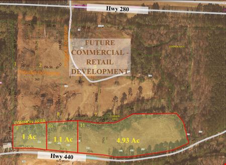 VacantLand space for Sale at 1 - 7 acres of Land for Development - Chelsea AL in Chelsea
