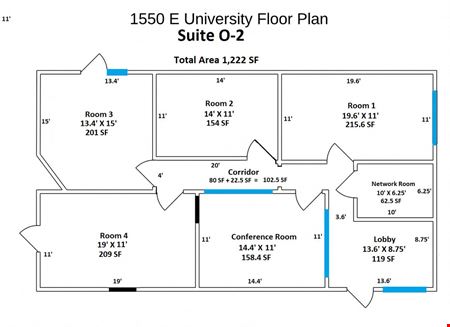 Office space for Rent at 1550 East University Drive in Mesa