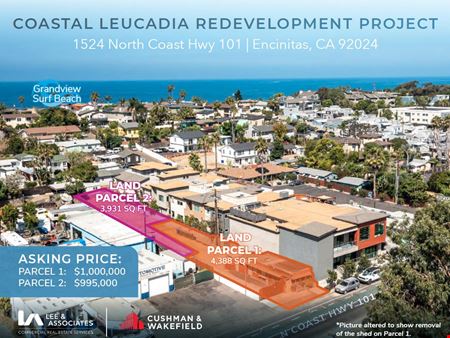 VacantLand space for Sale at 1524 North Coast Hwy 101 in Encinitas