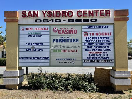 Retail space for Rent at San Ysidro Center in Gilroy
