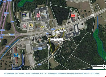 SC Interstate I-95 Corridor Centric Dominance w/ Approximately a 1.4 AC Carveout for I-95 Centric Interstate Commercial Site at I-95 Exit 53 - IICD Zoned