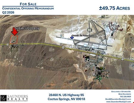 VacantLand space for Sale at ±49.75 Acres - Bordered by Creech Air Force Base in Las Vegas