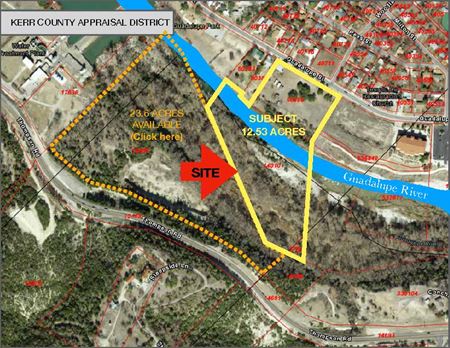 Land space for Sale at 12.53 Acres on Guadalupe River in Kerrville