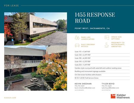 Office space for Rent at 1455 Response Rd in Sacramento