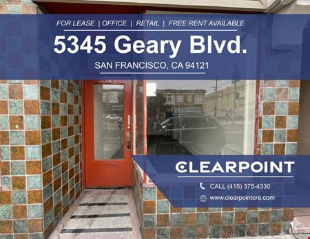 Commercial space at 5345 Geary Blvd in San Francisco