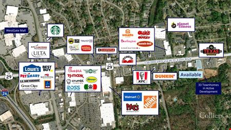 Retail space for Rent at 1.26-Acre Retail Development Site with High Visibility along US Hwy 29 in Spartanburg