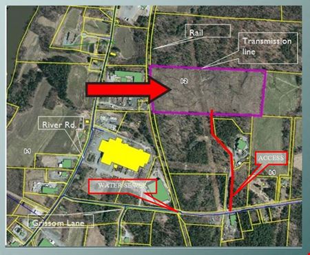 Land space for Sale at 43 acres Heavy  Ind. w/ rail. Water/sewer. in Claremont