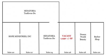 Commercial space at 110-120 N Robinson Street, Senatobia, MS in Senatobia