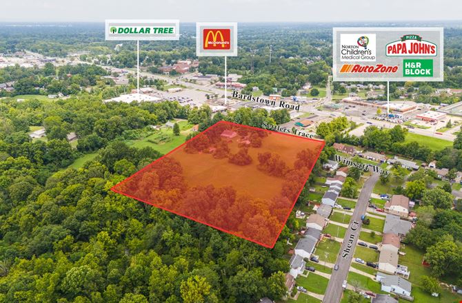 Settlers Trace Development Land at Bardstown Road