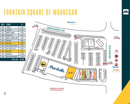 Retail space for Rent at Fountain Square of Waukegan in Waukegan
