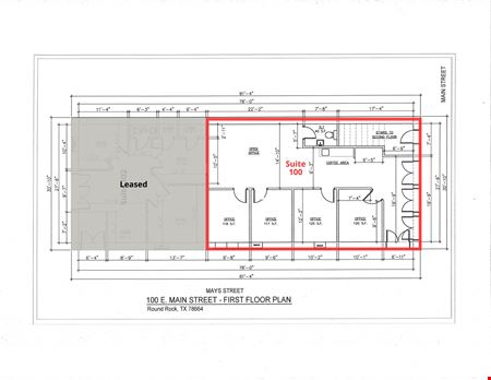 Office space for Rent at 100 E Main St in Round Rock