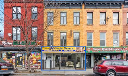 Retail space for Rent at 1,200 SF | 385 Nostrand Avenue | Vanilla Box Retail with Backyard for Lease in Brooklyn