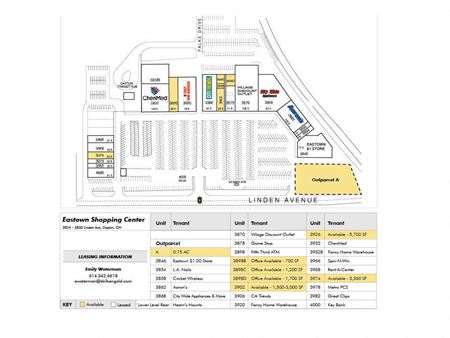 Retail space for Rent at Eastown Shopping Center in Dayton