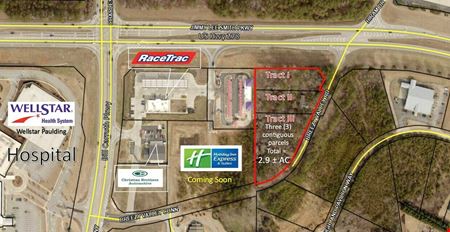 VacantLand space for Sale at Near Wellstar Paulding Hospital |  2.9 +/- Acres Commercial Land in Hiram