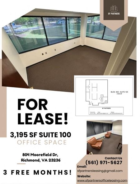 Office space for Rent at 3195 SF in Richmond