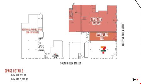 Retail space for Rent at 839-845 West Van Buren Street in Chicago