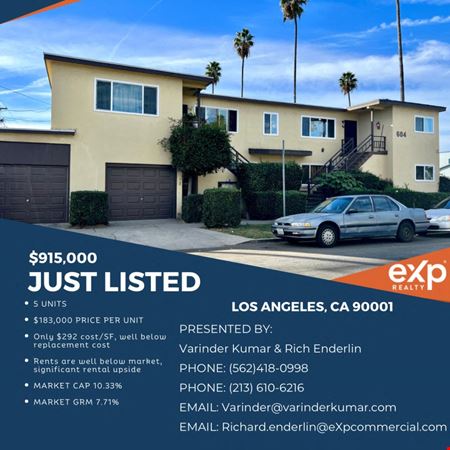 Multi-Family space for Sale at 604 E. 85th Street in Los Angeles