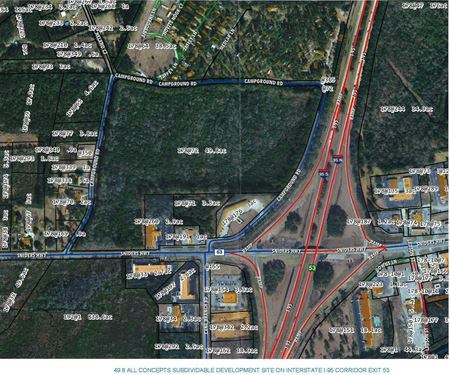 SC Interstate I-95 Corridor Centric 49.8 AC Industrial/Distribution/IOS at I-95 Exit 53 | SUBDIVIDABLE - IICD ZONED