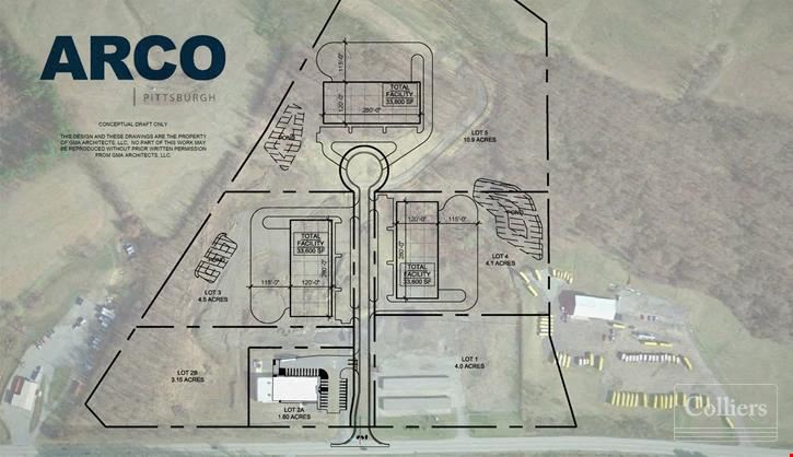 Multiple Lots Available for Sale OR Lease in the German Township Industrial Park