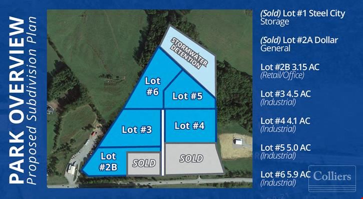 Multiple Lots Available for Sale OR Lease in the German Township Industrial Park