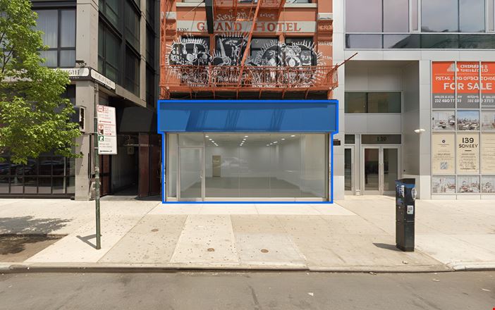 2,300 SF | 143 Bowery | Lower East Side Retail/Restaurant Space for Lease