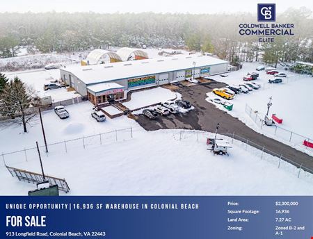Industrial space for Sale at 913 Longfield Rd in Colonial Beach