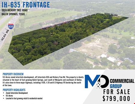 Land space for Sale at 9.5 Acres Off I-635 in Balch Springs, TX in Balch Springs