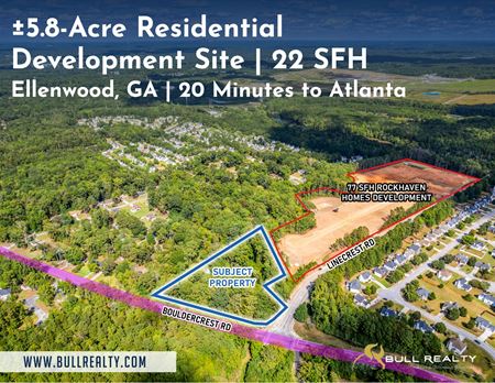 VacantLand space for Sale at ±5.8-Acre Residential Development Site | 22 SFH | Ellenwood, GA | 20 Minutes to Atlanta in Ellenwood