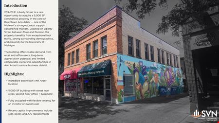 Retail space for Sale at 209-211 E Liberty Street in Ann Arbor