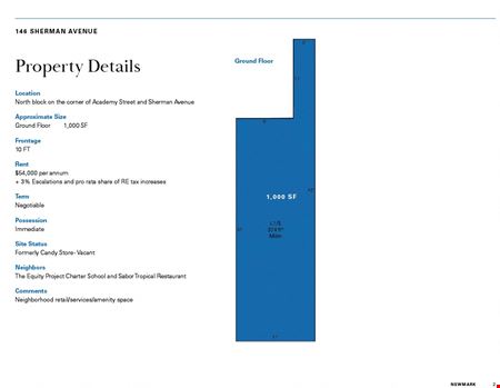 Retail space for Rent at 146 Sherman Ave in New York