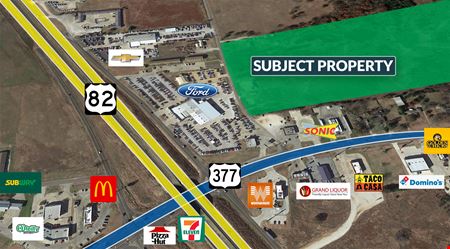 Land space for Rent at 46 Acres of Commercial Land Ready for Build To Suit in Whitesboro