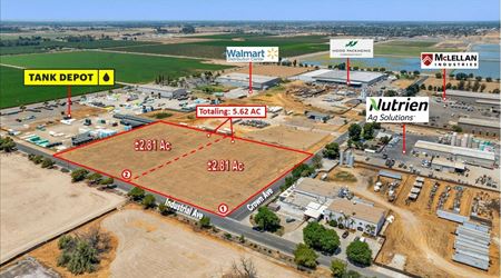 VacantLand space for Sale at (2) Industrial Development Land Lots in Hanford, CA in Hanford