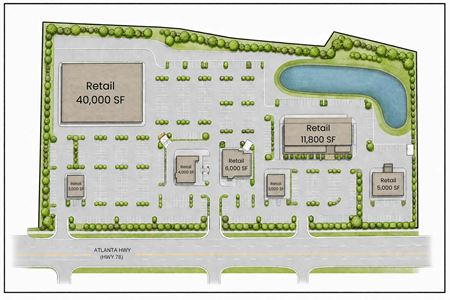 Retail space for Rent at Loganville Development in Loganville