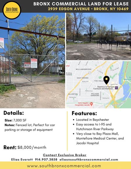 Land space for Rent at 2939 Edson Ave in Bronx