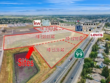 VacantLand space for Sale at 4 Commercial Retail Parcels Available Off HWY-99 in Tulare, CA in Tulare