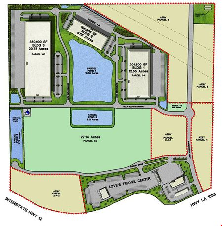 Commercial space at Gulf South Commerce Park Land (Exterior) I-12 and Hwy 1088 in Mandeville