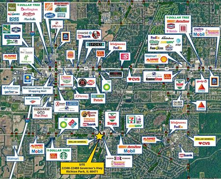 Retail space for Rent at Governor's Plaza in Richton Park