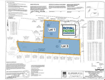 VacantLand space for Sale at Royal Farms Improved Outparcel Sites NC Hwy 41 & 11 Wallace NC in Wallace