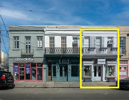 Retail space for Rent at 2109 Magazine St in New Orleans