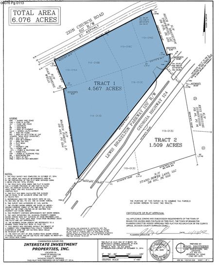 VacantLand space for Sale at Hwy 124 & Zion Church Development Tract in Braselton