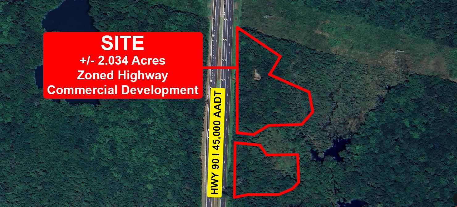 High-Visibility +/- 2.03 AC Development Opportunity on Hwy 90